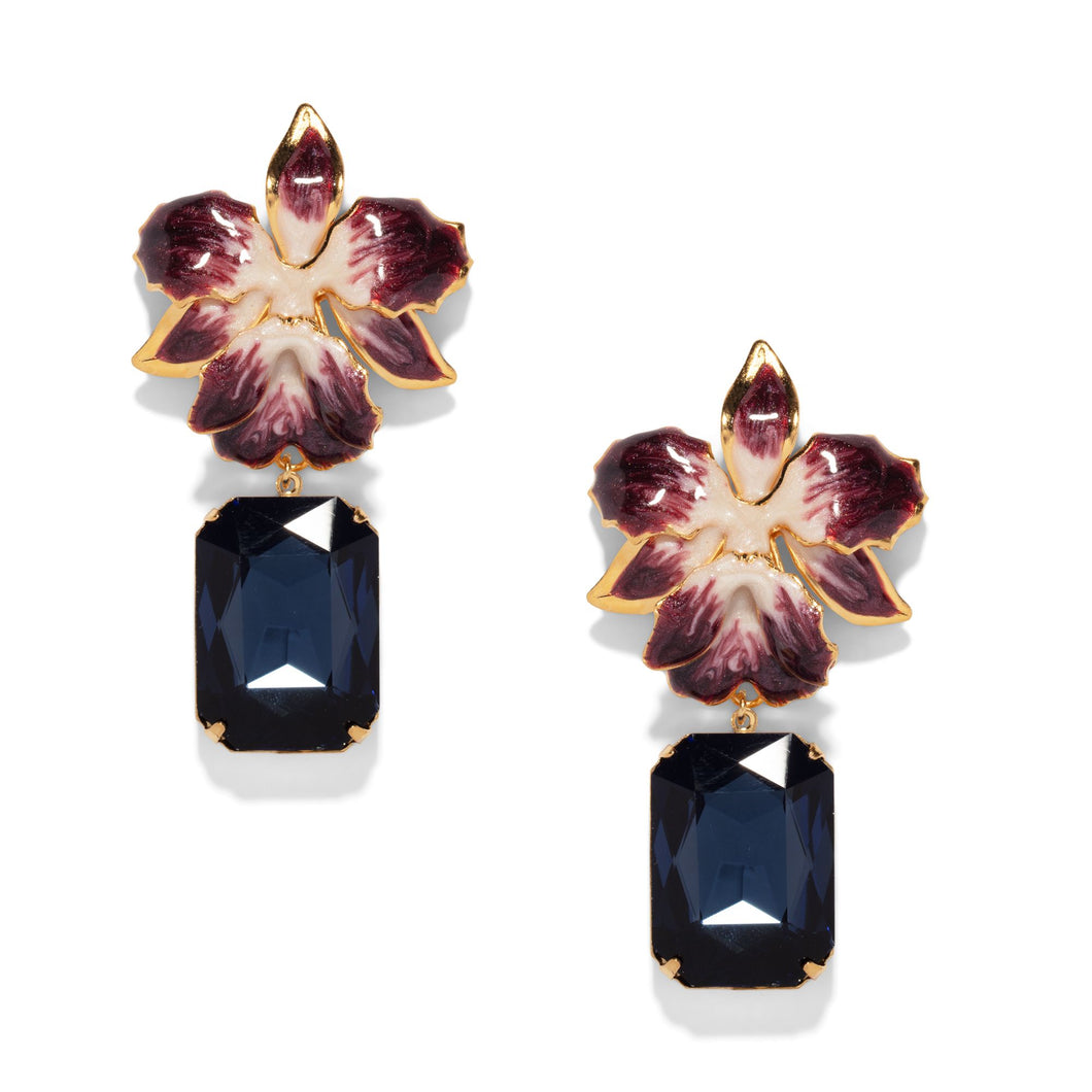 The Pink Reef Vanilla Orchid Jeweled in Plum Navy