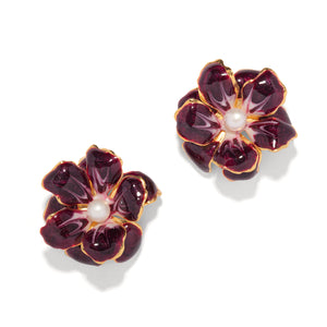 The Pink Reef Small Double Floral in Plum