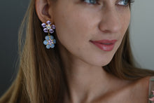 Load image into Gallery viewer, The Pink Reef Penelope Handcrafted Gem Double Floral in Violet