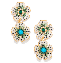 Load image into Gallery viewer, The Pink Reef Flora Drop in Spotted Black Emerald