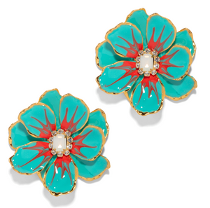 The Pink Reef Large Jewel Box Floral Earrings