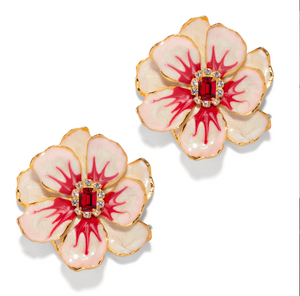 The Pink Reef Large Jewel Box Floral Earrings