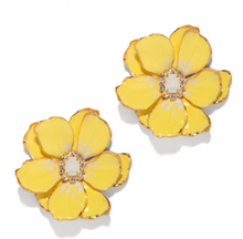 Load image into Gallery viewer, The Pink Reef Large Jewel Box Floral Earrings