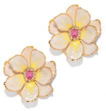 Load image into Gallery viewer, The Pink Reef Large Jewel Box Floral Earrings