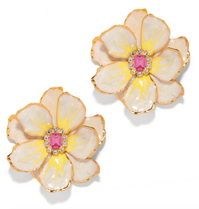 The Pink Reef Large Jewel Box Floral Earrings