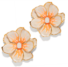 Load image into Gallery viewer, The Pink Reef Large Jewel Box Floral Earrings