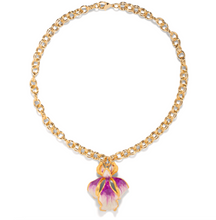 Load image into Gallery viewer, The Pink Reef Single Sculpted Iris Necklace