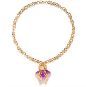 The Pink Reef Single Sculpted Iris Necklace