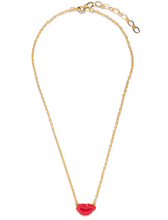 Load image into Gallery viewer, The Pink Reef Hand-painted Kiss Kiss Lips Necklace