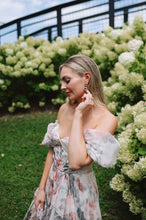 Load image into Gallery viewer, The Pink Reef Twin Gem Earring in Bright Pink