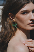 Load image into Gallery viewer, The Pink Reef Keeneland Horse Earring in Emerald