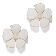 Load image into Gallery viewer, The Pink Reef Plumeria Earring in White