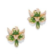 Load image into Gallery viewer, The Pink Reef Tiny Jade Orchid Earring