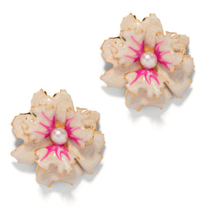 The Pink Reef Lace Floral Earring