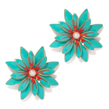 Load image into Gallery viewer, The Pink Reef Hand Painted Azalea Earrings