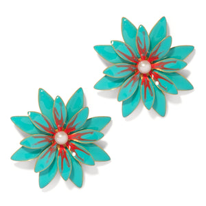 The Pink Reef Hand Painted Azalea Earrings