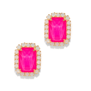 The Pink Reef Neon Gem Stud