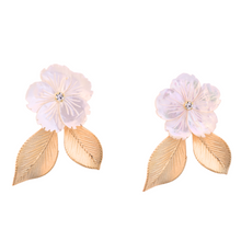 Load image into Gallery viewer, The Pink Reef Hand Carved Mother of Pearl stud