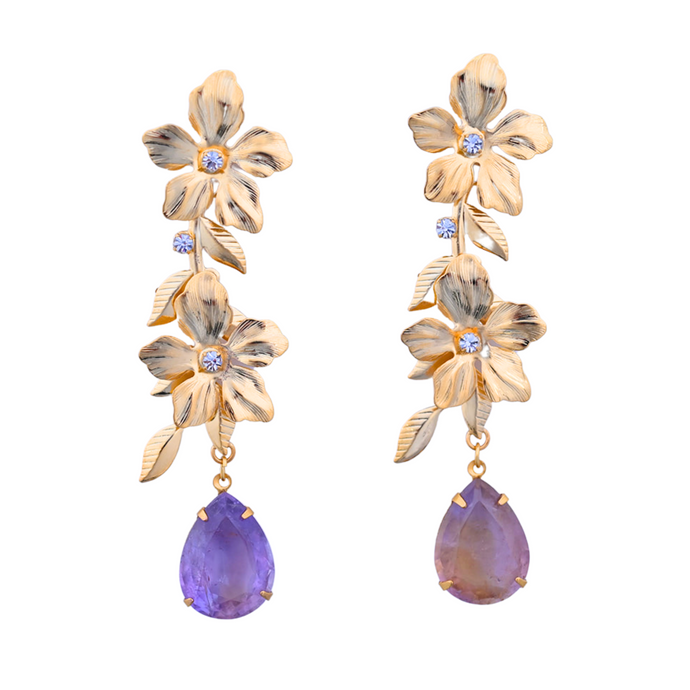 The Pink Reef Cascade Floral with Genuine Ametrine
