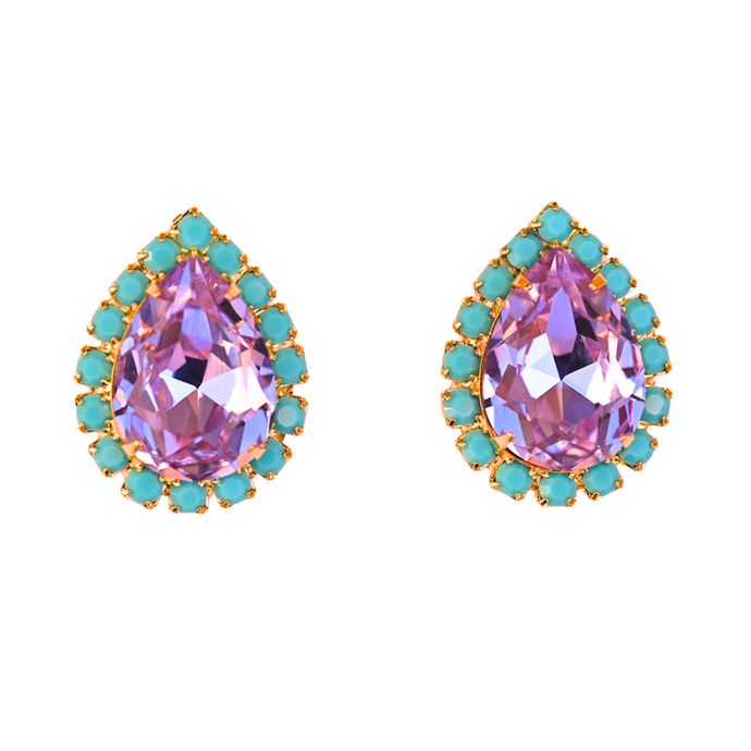 The Pink Reef Pear Stud in Light Purple