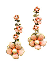 Load image into Gallery viewer, The Pink Reef Big Bloom Earring in Coral
