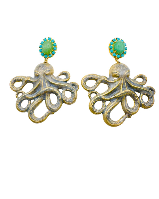 Preorder ships 5/3: The Pink Reef Angry Octopus Earrings