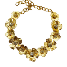 Load image into Gallery viewer, The Pink Reef Floral Necklace with Hand set Crystals