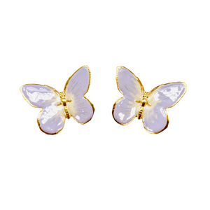 The Pink Reef Oversized Glassine Butterfly in Lavender and Pearl