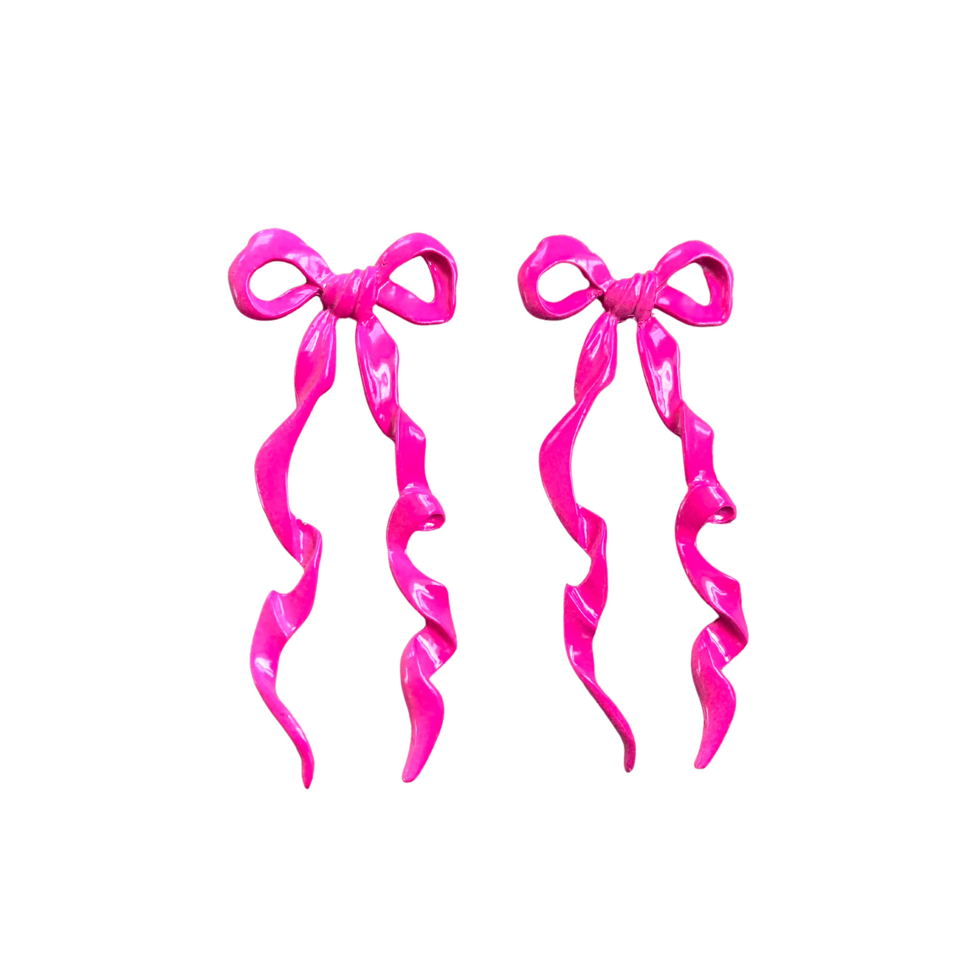 Hot Pink Volleyball Ribbon Bows