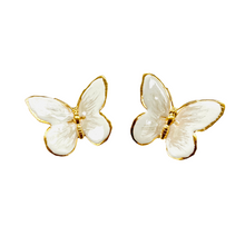 Load image into Gallery viewer, The Pink Reef Oversized Glassine Butterfly in White and Pearl