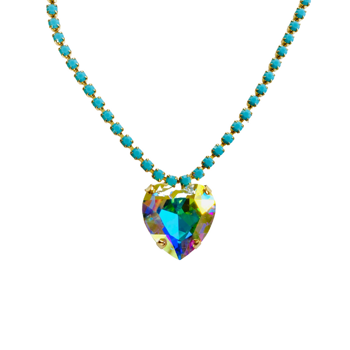 The Pink Reef Heart of the Ocean necklace in crystal AB