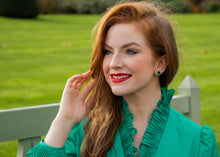 Load image into Gallery viewer, The Pink Reef petite emerald and turquoise stud