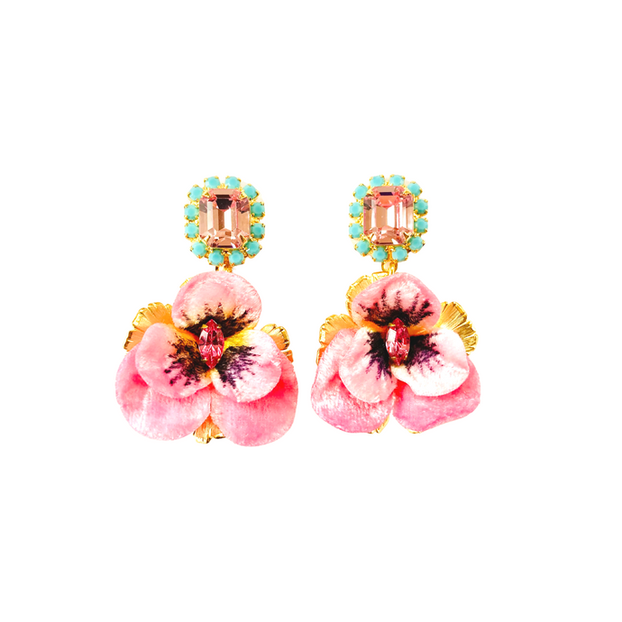 The Pink Reef Crystal Velvet Pansy in Pink