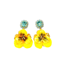 Load image into Gallery viewer, The Pink Reef Crystal Velvet Pansy in Yellow